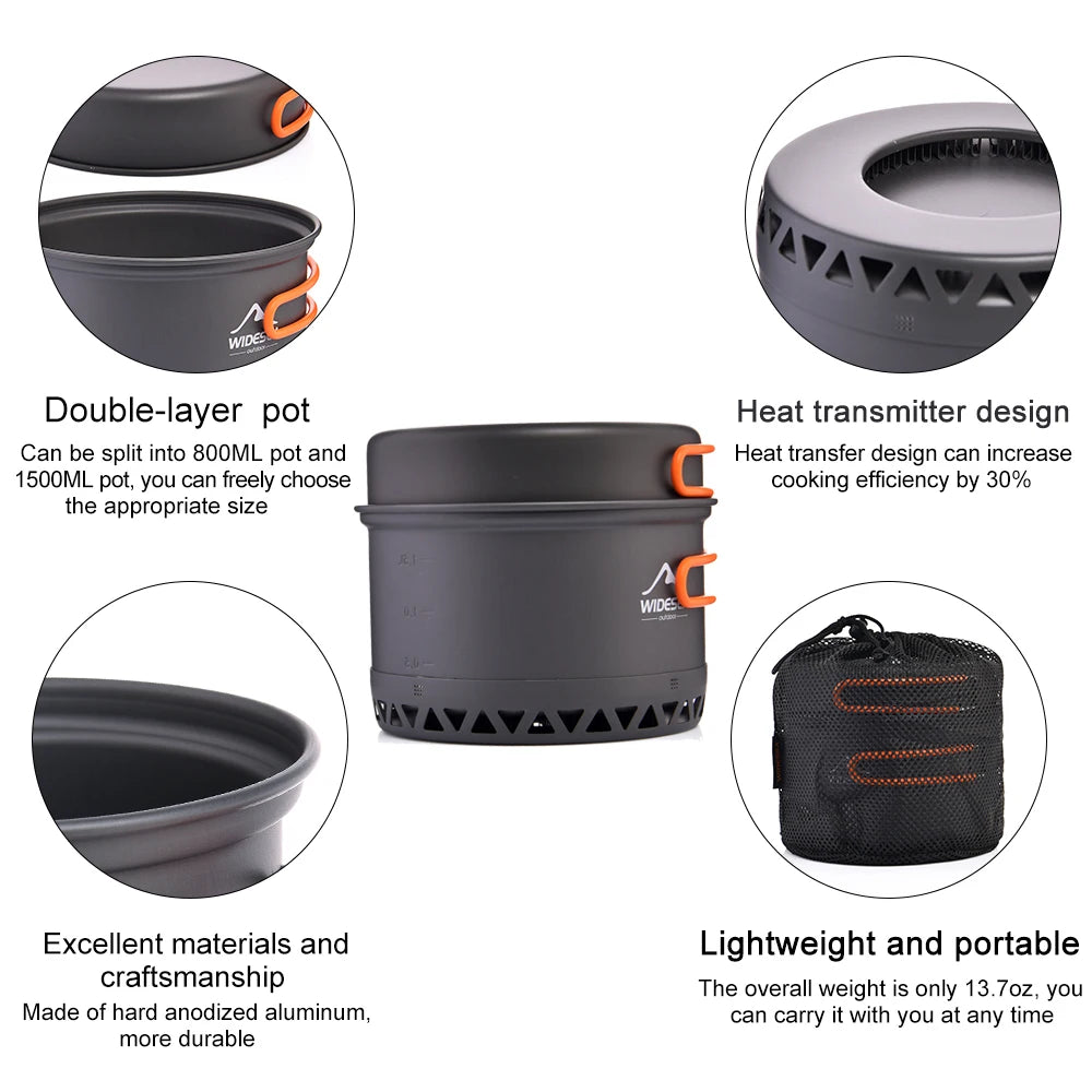 1.3L 2.3L Outdoor Cooking Set