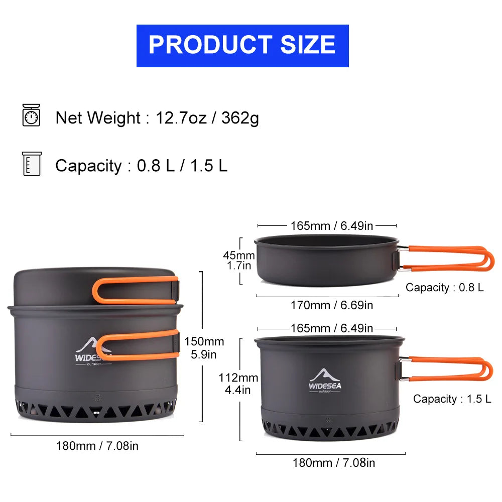 1.3L 2.3L Outdoor Cooking Set