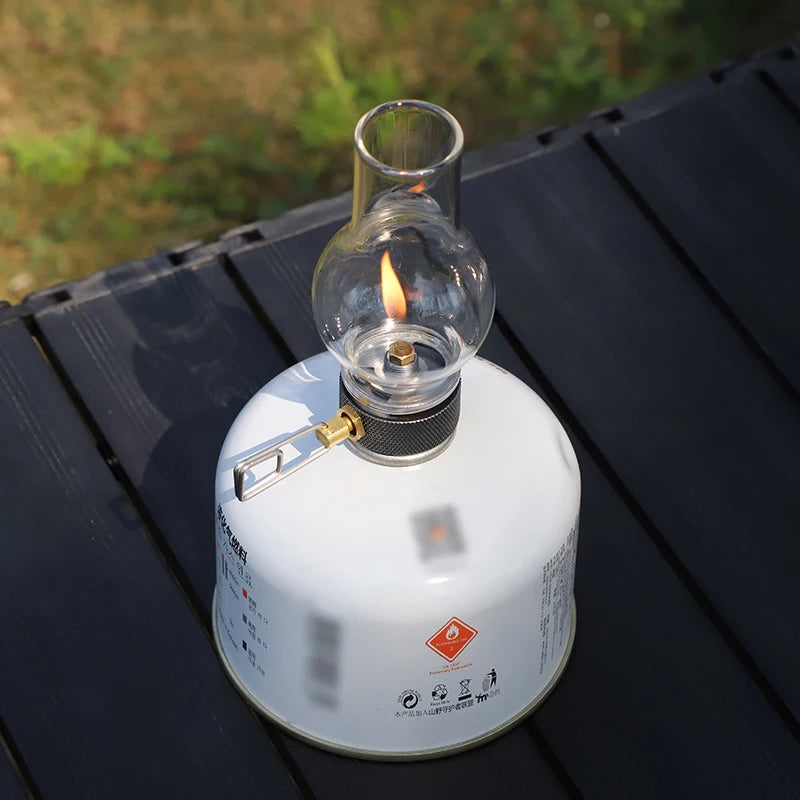 Portable Camping Gas Candle Lamp