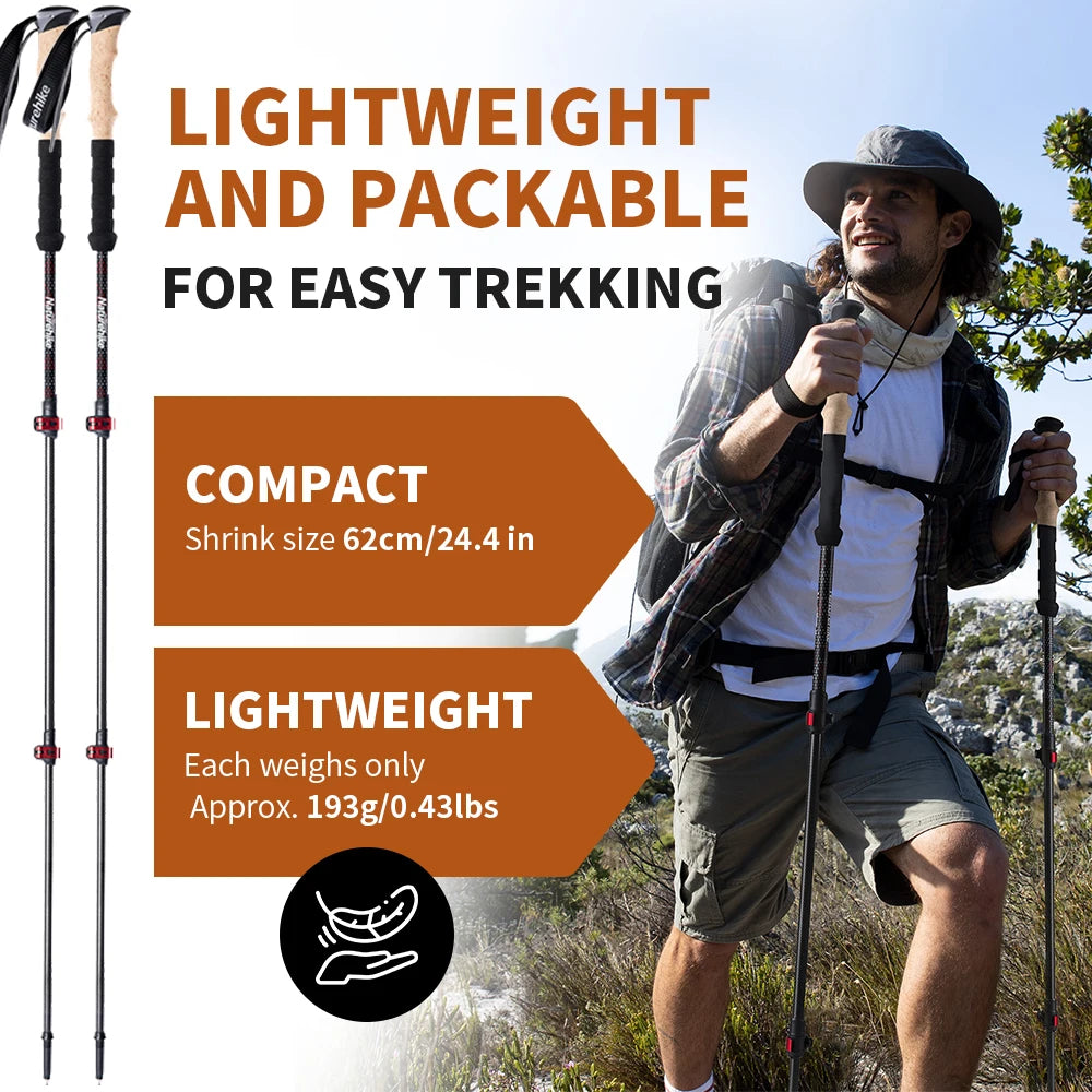 Lightweight Carbon Fiber Trekking Poles