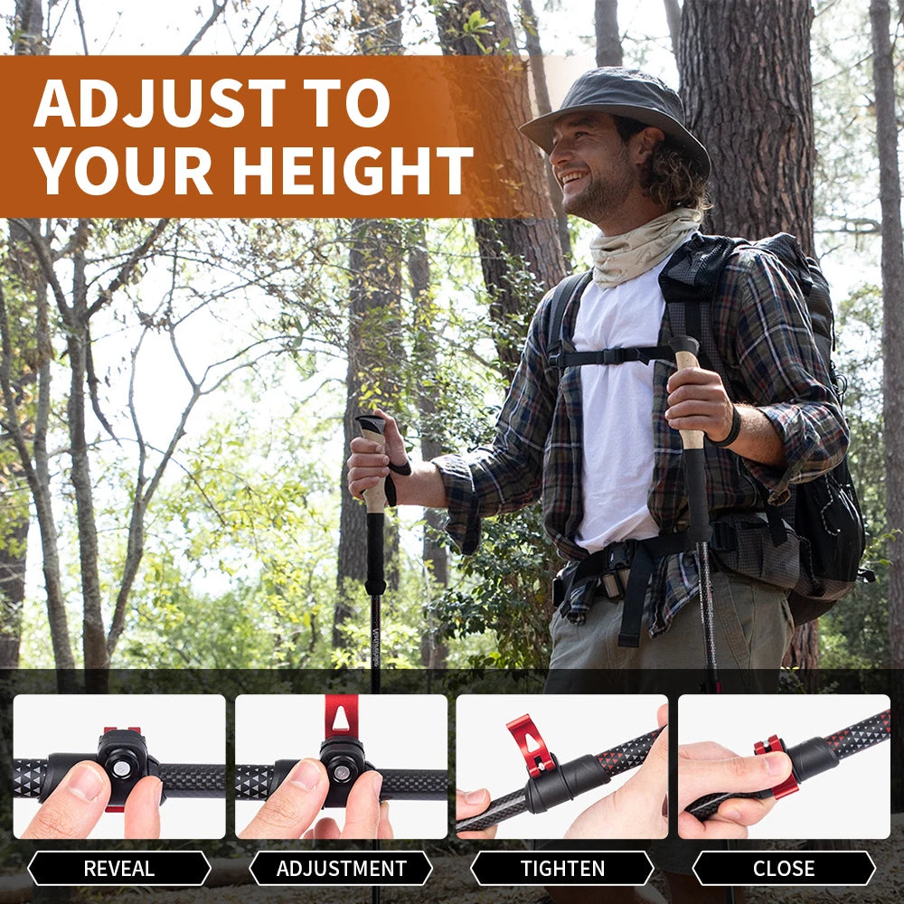 Lightweight Carbon Fiber Trekking Poles