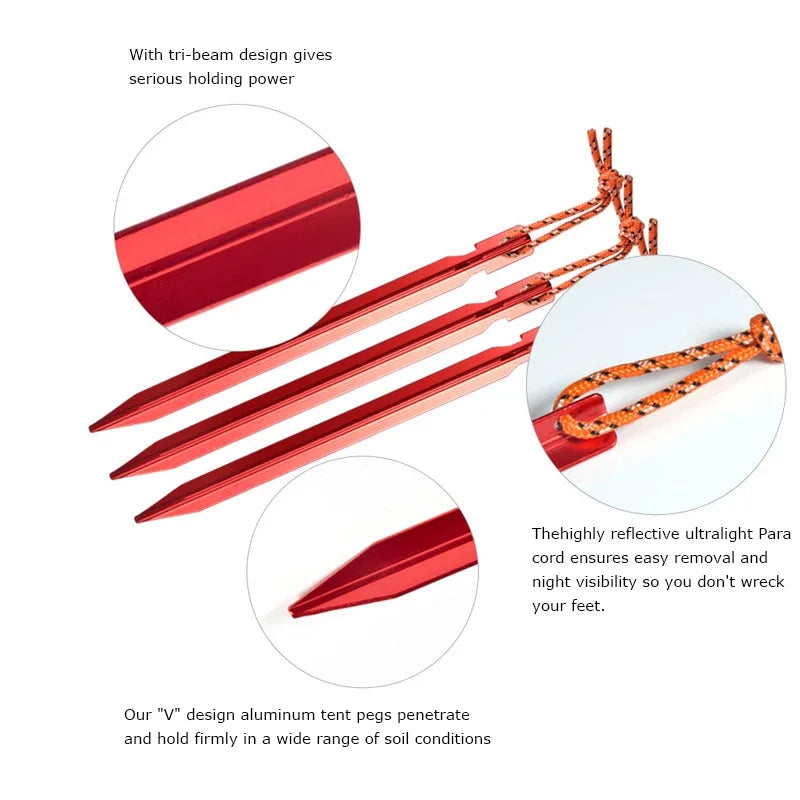 18cm Aluminum Alloy Tent Pegs
