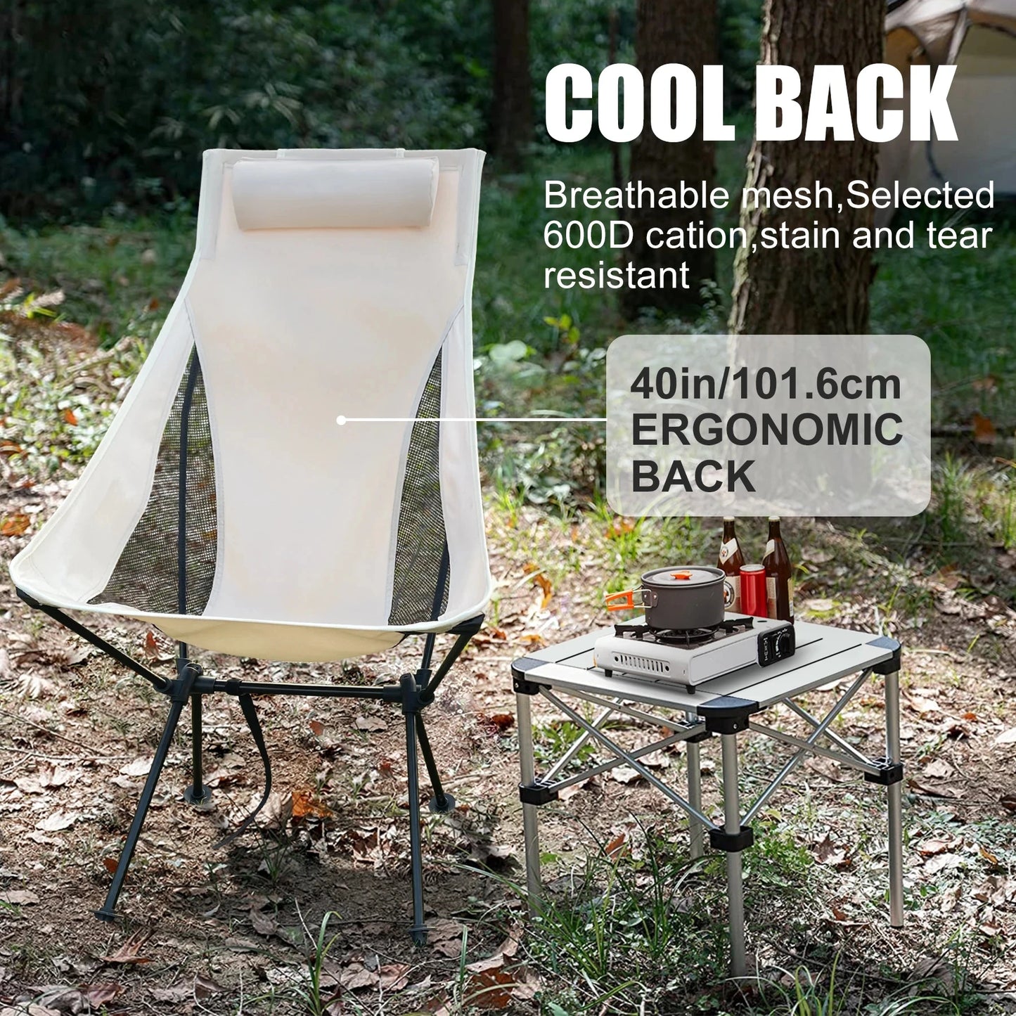 Camping Chair with Headrest