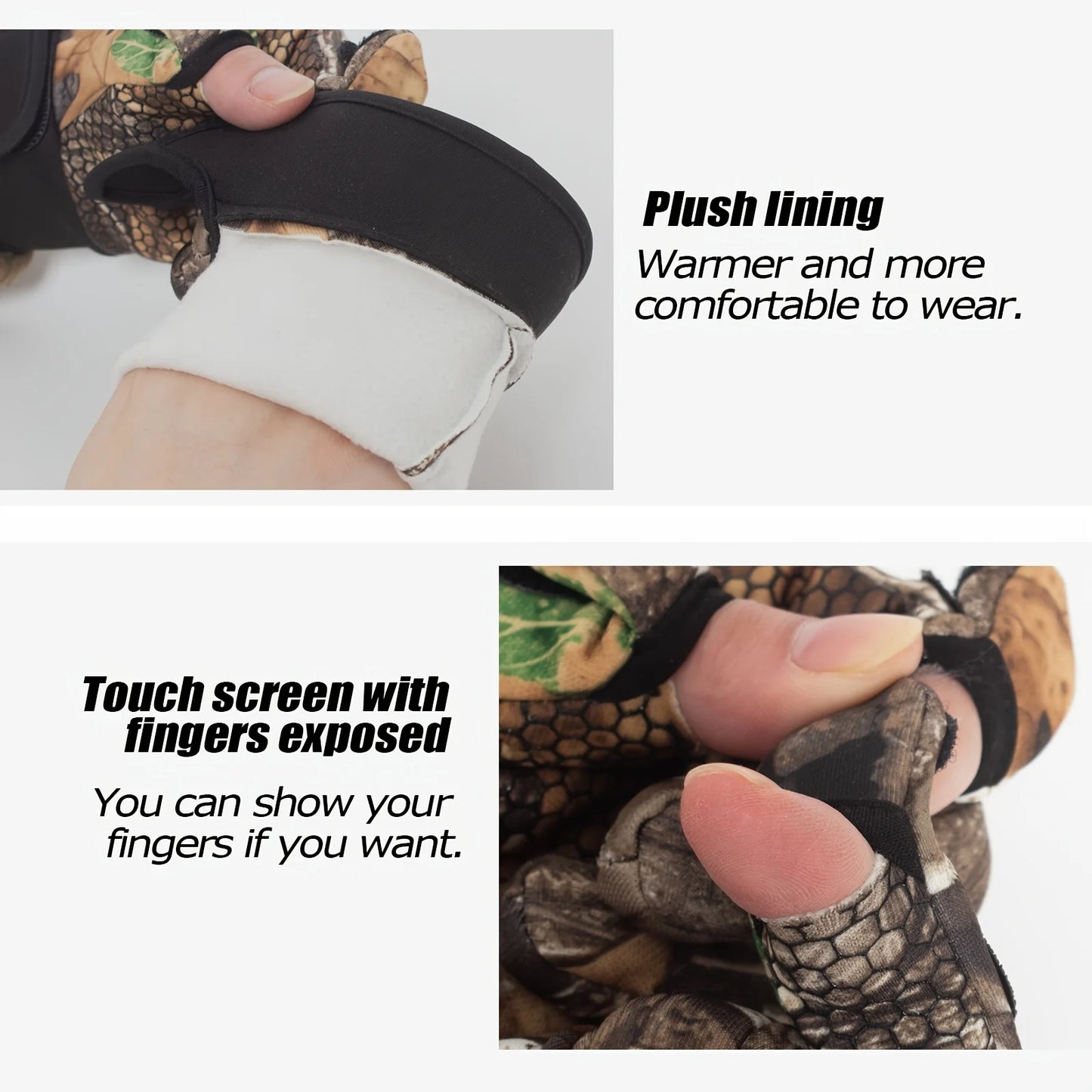 Autumn Winter Full Finger Hunting Gloves