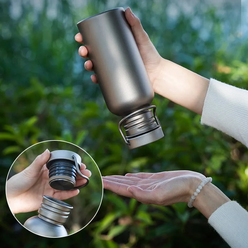 600ml 750ml Titanium Water Bottle