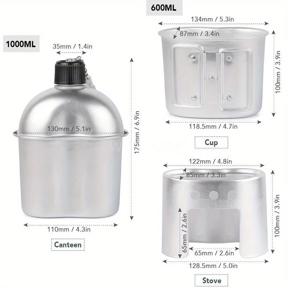 Aluminum Alloy Canteen Cookware Set