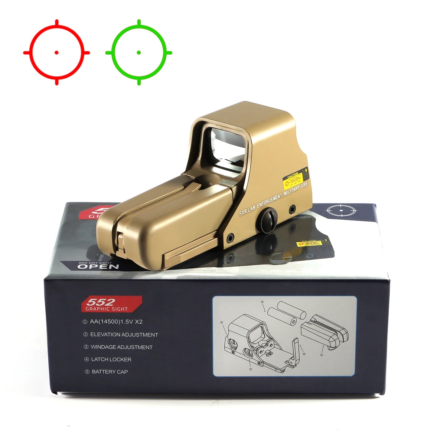 Red Green Dot Holographic Sight Scope