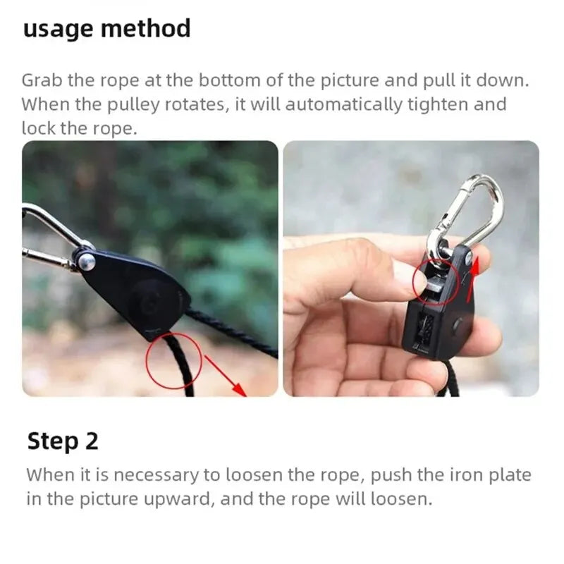 Reinforced Hanging Ratchet for Tent